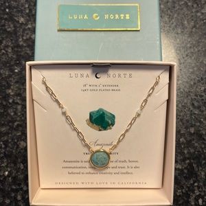 Beautiful Luna Norte Amazonite Necklace in Giftbox